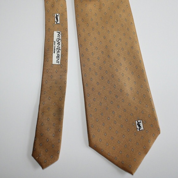 {Yves St. Laurent} 100% Silk Vintage Tie - Picture 5 of 6